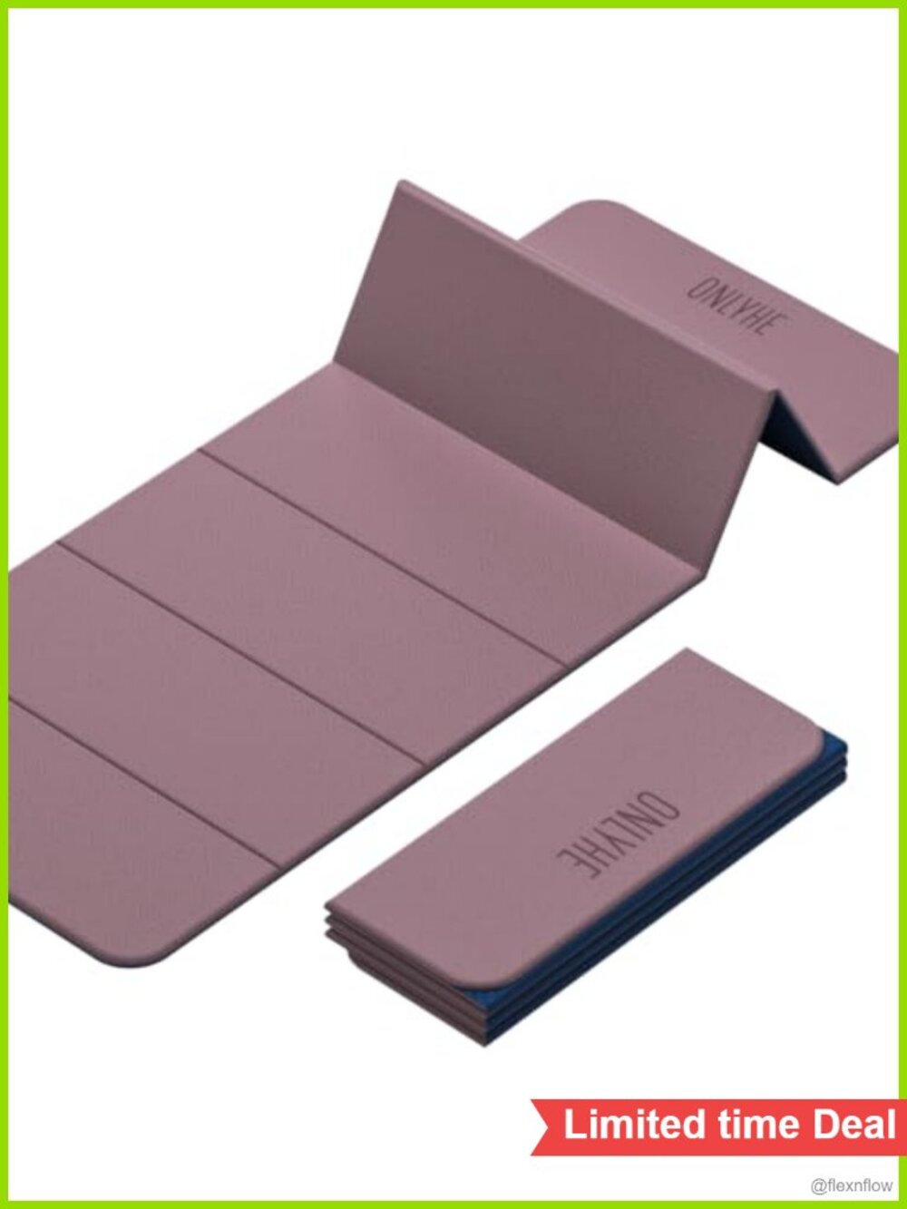 Foldable Yoga Mat 12mm Thick TPE Non Slip Exercise Mat for Home Workout Pilates